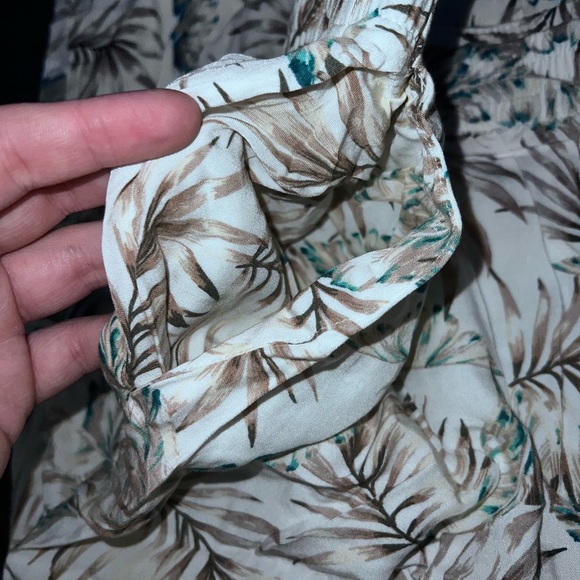 J. Jill Palm Print Pull On Wide Leg Crop Pants Size XL Tall - Picture 7 of 7